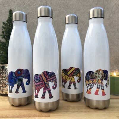Elephant water bottle, stainless steel