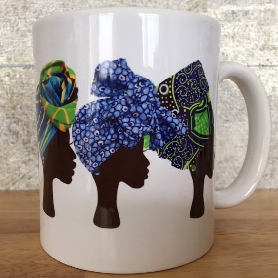 blue green headwrap mug - Image 4