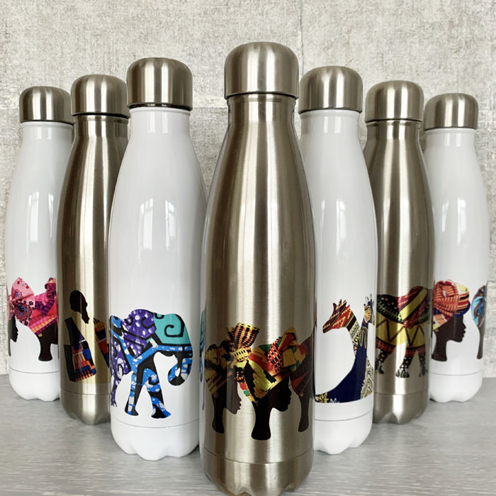 assorted water bottles