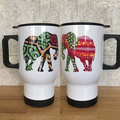 Elephant travel mug, insulated stainless steel - Image 9