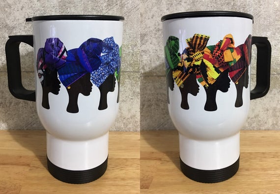 African head wrap travel mug - Image 8