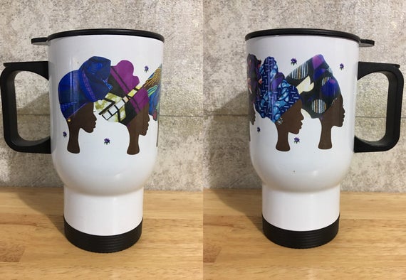 African head wrap travel mug - Image 10