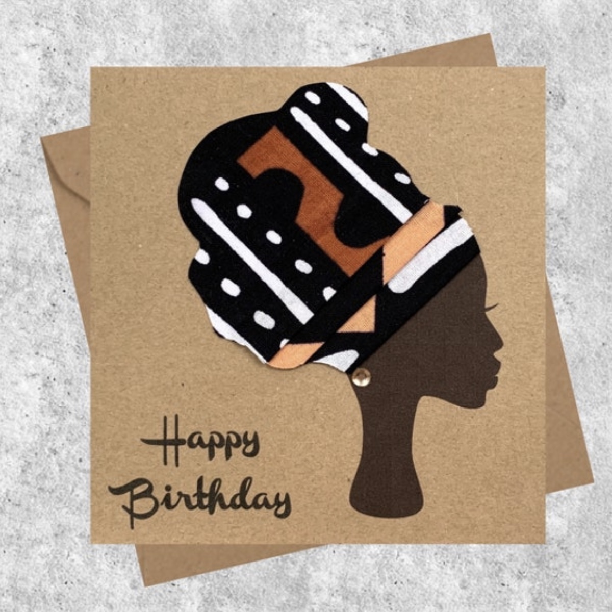 Bogolan high headwrap card