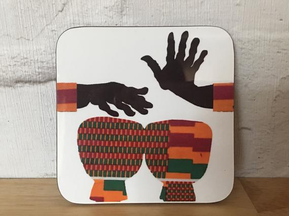 Orange green African Drummer Mug - Image 6