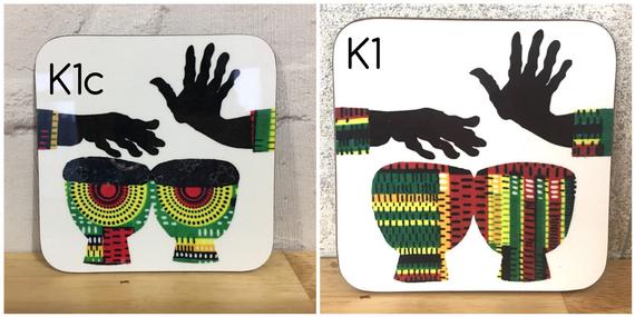 Green Kente drum mug - Image 5