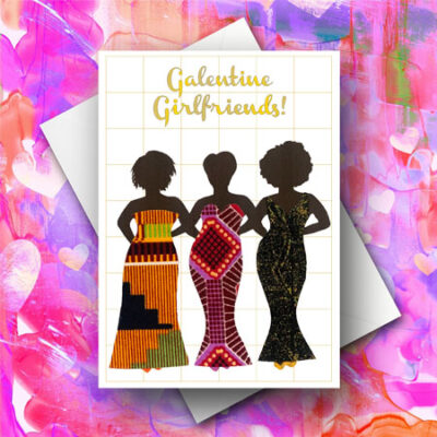 Black women Galentines card