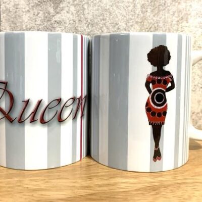 Pink Silver queen mug - can be personalised