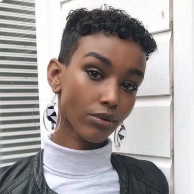 Black and white transparent headwrap earrings
