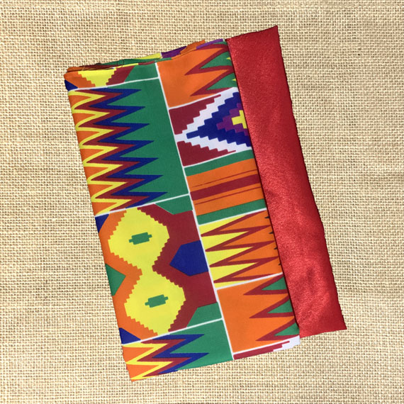 Multi kente headwrap, satin lined option, matching earrings option - Image 5
