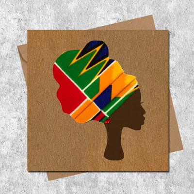 Multi kente high headwrap card - Image 2