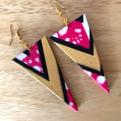 Wooden Triangle earrings