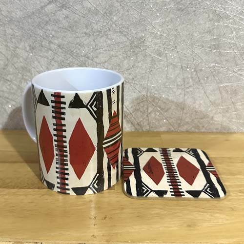 Assorted Mudcloth Pattern mugs - Image 2
