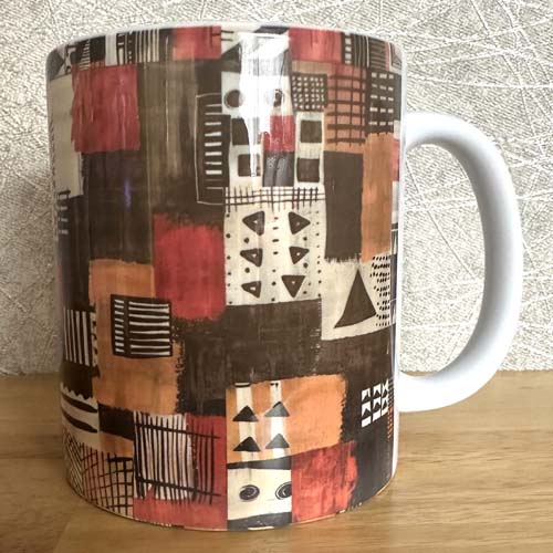 Assorted Mudcloth Pattern mugs - Image 3