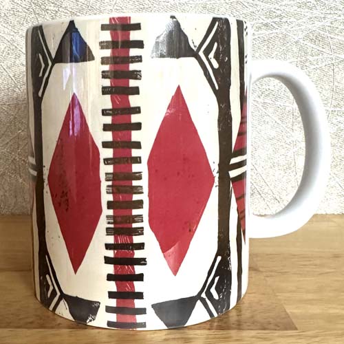 Assorted Mudcloth Pattern mugs