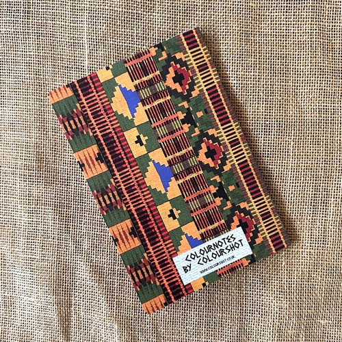 Kender Notebook Kente notebook, paperback cover, lined pages - COLOURSHOT
