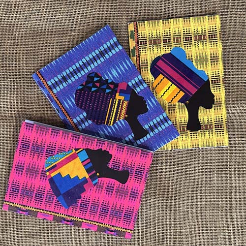 Notebook gift set, choose your fabric headwraps - Image 2
